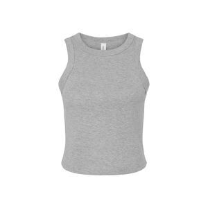 Womens/Ladies Micro-Rib Racerback Tank Top / Athletic Heather